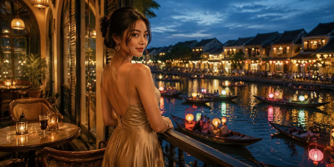 Người xem kèo bóng đá tại quán cà phê Hội An với giao diện di động